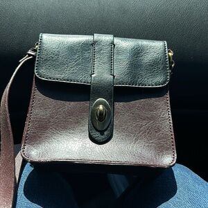 Kelsi Dagger Vintage Crossbody bag leather brown/black used but like new